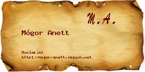 Mógor Anett névjegykártya