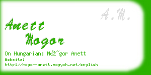 anett mogor business card